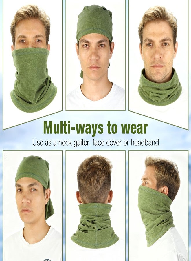 PAETAE 4 Winter Neck Gaiters for Men, Fleece Neck Warmer Gators Face Mask, Mens Scarf Winter for Cold Weather Running Skiing - Image 4